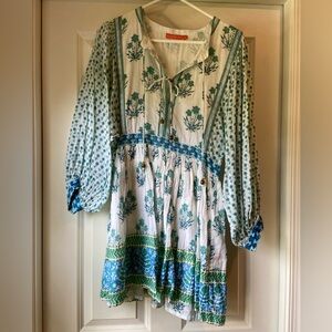 Oliphant Tie Front Balloon Mini Dress